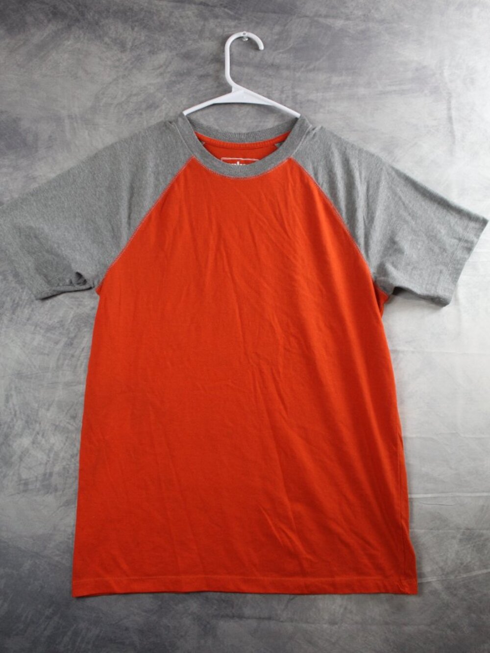Urban Pipeline Mens Orange & Gray Short Sleeve Raglan Baseball T-Shirt Size XL